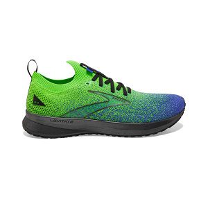 Brooks Levitate StealthFit 5 Mens Road Running Shoes Green/Black/Blue | USA-CTB984350